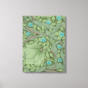 Wallpaper Pattern Sample with Forget-Me-Nots Canvas Print