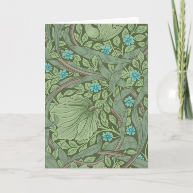Wallpaper Pattern Sample with Forget-Me-Nots Card (Front)