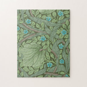 Wallpaper Pattern Sample with Forget-Me-Nots Jigsaw Puzzle