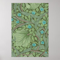 Wallpaper Pattern Sample with Forget-Me-Nots