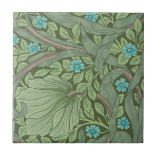 Wallpaper Pattern Sample with Forget-Me-Nots Tile