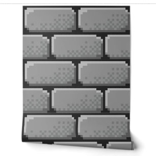 Wallpaper Pixel-Art "STONEBRICKS" 8 bit Var01AB