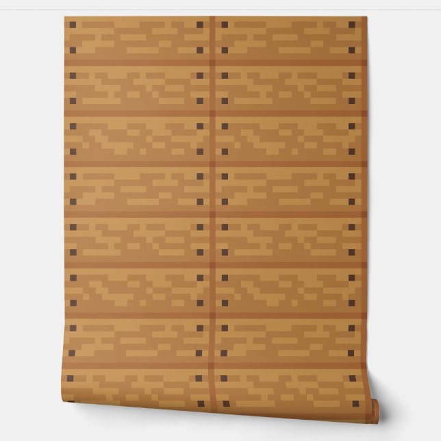 Wallpaper Pixel-Art "WOODPLANKS" 8 bit Var02 (Unrolling)