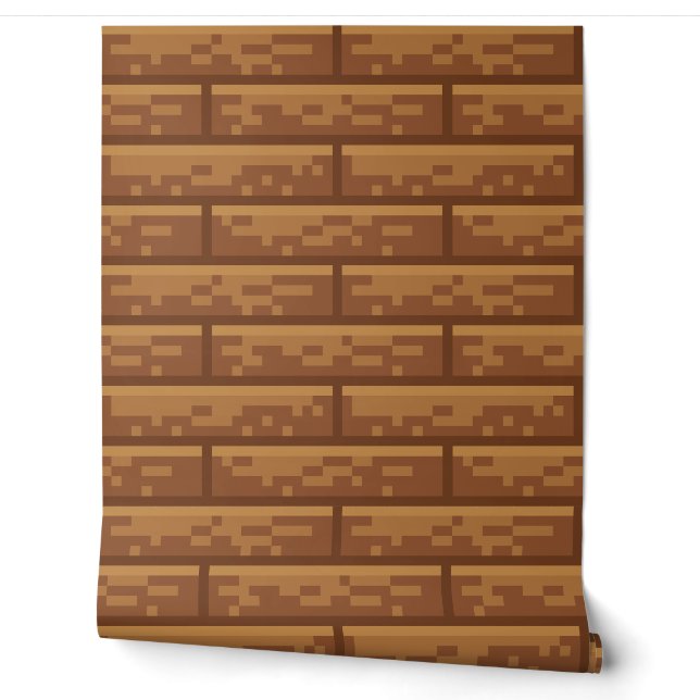 Wallpaper Pixel-Art "WOODPLANKS" 8 bit Var03 (Unrolling)