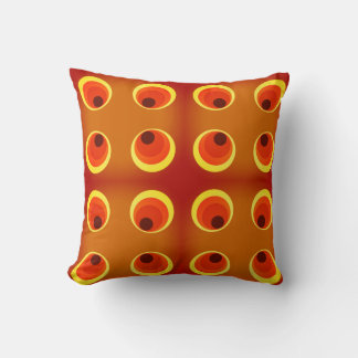 wallpaper retro orange 1970 cushion