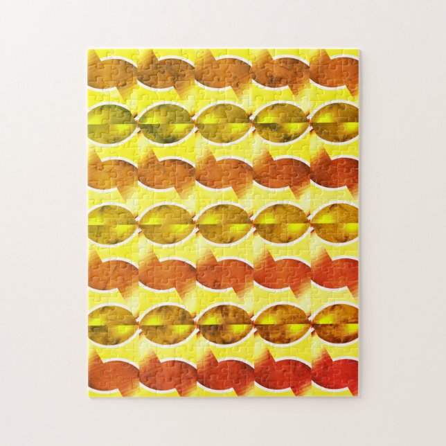 wallpaper retro orange 1970 jigsaw puzzle (Vertical)
