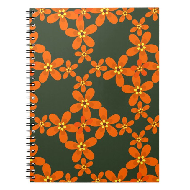 wallpaper retro orange 1970 notebook (Front)