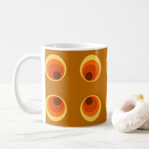 wallpaper retro orange ,red 1970 coffee mug