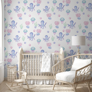 Wallpaper with a modern pattern.