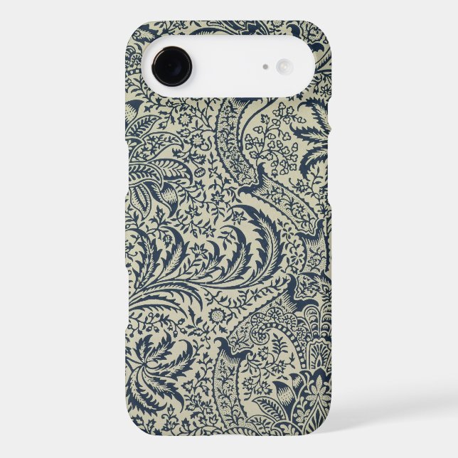 Wallpaper with navy blue seaweed style design Case-Mate iPhone case (Back)