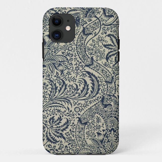 Wallpaper with navy blue seaweed style design Case-Mate iPhone case (Back)