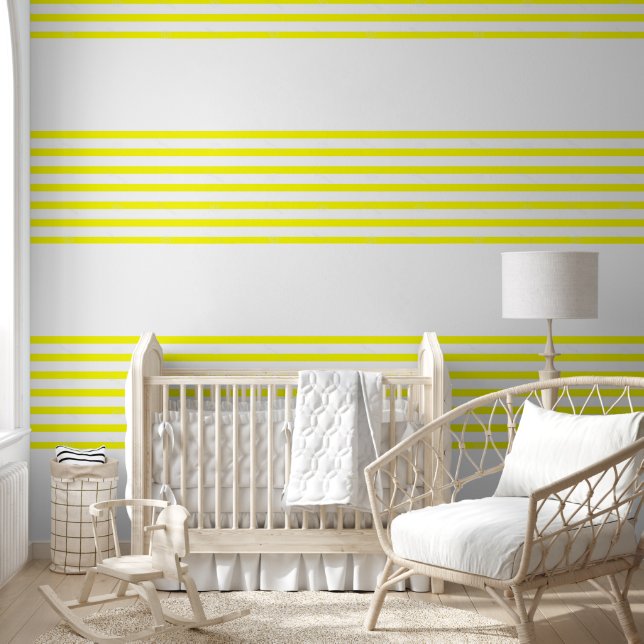 Wallpaper Yellow & White Stripe (Kids)
