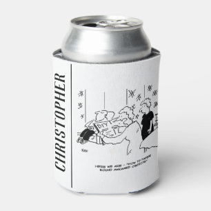 Wallpapering and Home Decorating Cartoon Can Cooler
