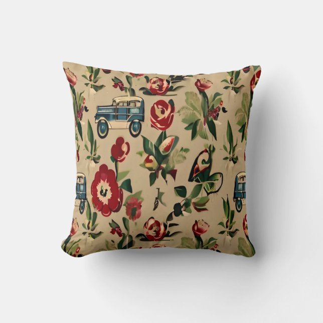 Wallpapers Vintage Retro 1940s Cushion (Front)