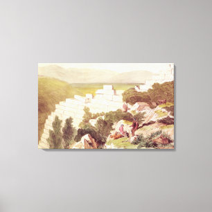 Walls of Ancient Samos, Cephalonia, 19th century Canvas Print