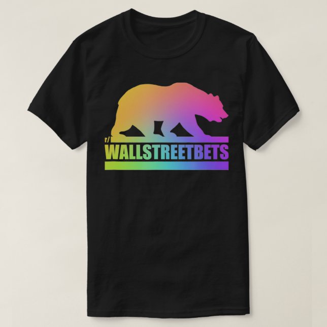 Wallstreetbets Gay Bear  WSB Stock Market Options  T-Shirt (Design Front)
