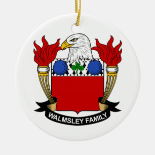 Walmsley Family Crest Ceramic Tree Decoration