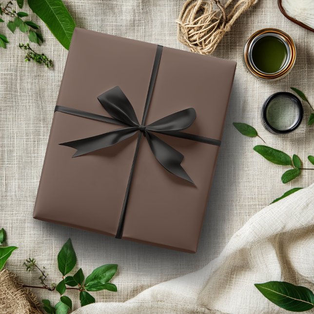 Walnut Brown Solid Colour | Classic | Elegant Wrapping Paper (Creator Uploaded)
