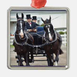 walnut hill carriage driving horse show metal tree decoration