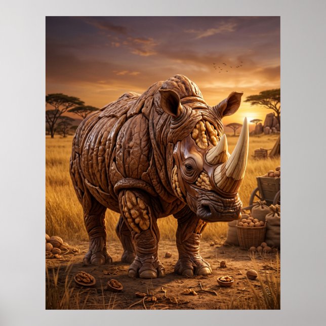 Walnut Rhinoceros Plains Poster (Front)