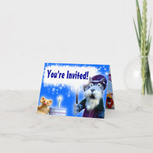 Walnut the Wizard Birthday Invitation