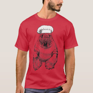 Walrus Arctic Animal Chef Funny Cooking Cook T-Shirt