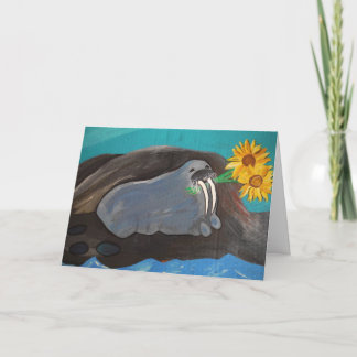 Walrus Birthday Greeting Card