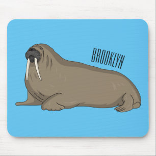 Walrus cartoon illustration  mouse pad