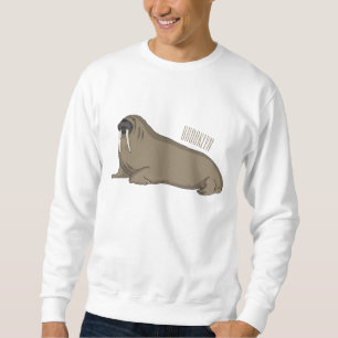 Walrus cartoon illustration sweatshirt