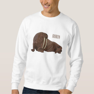 Walrus cartoon illustration sweatshirt