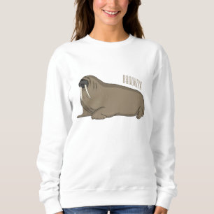 Walrus cartoon illustration sweatshirt