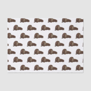 Walrus cartoon illustration tissue paper