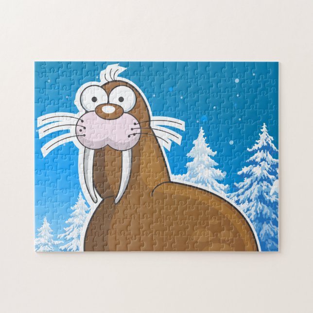 Walrus cartoon jigsaw puzzle (Horizontal)