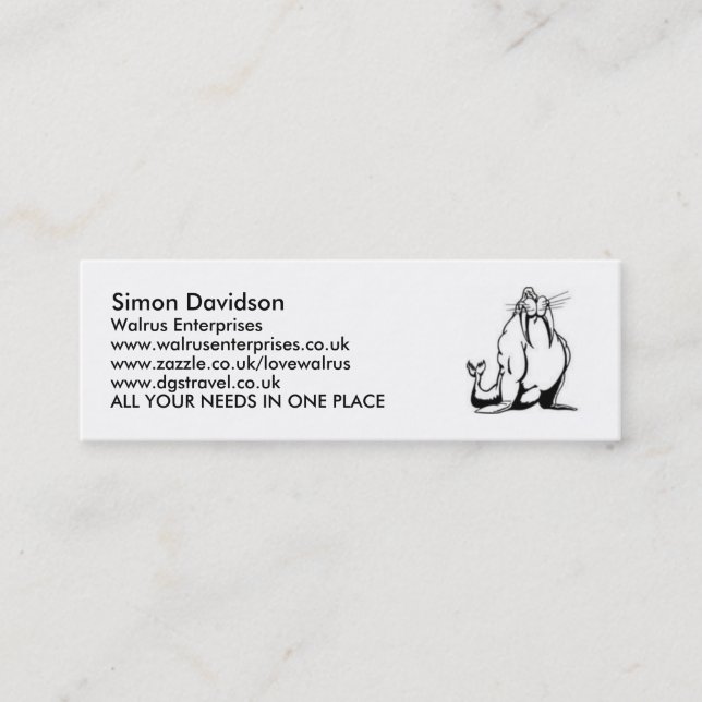 Walrus Enterprises Business Cards ... (Front)