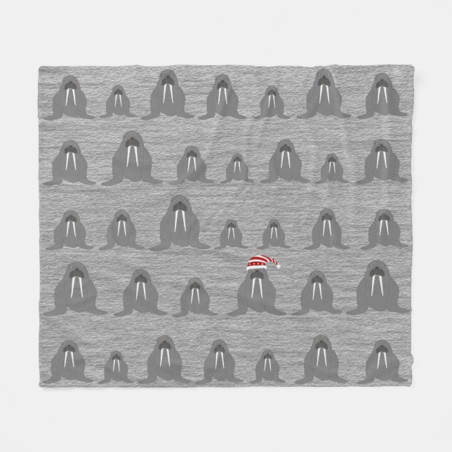 Walrus Fleece Blanket (Front (Horizontal))