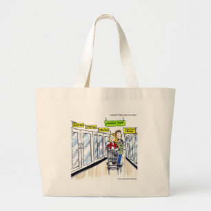Walrus Frozen Food Section Funny Large Tote Bag