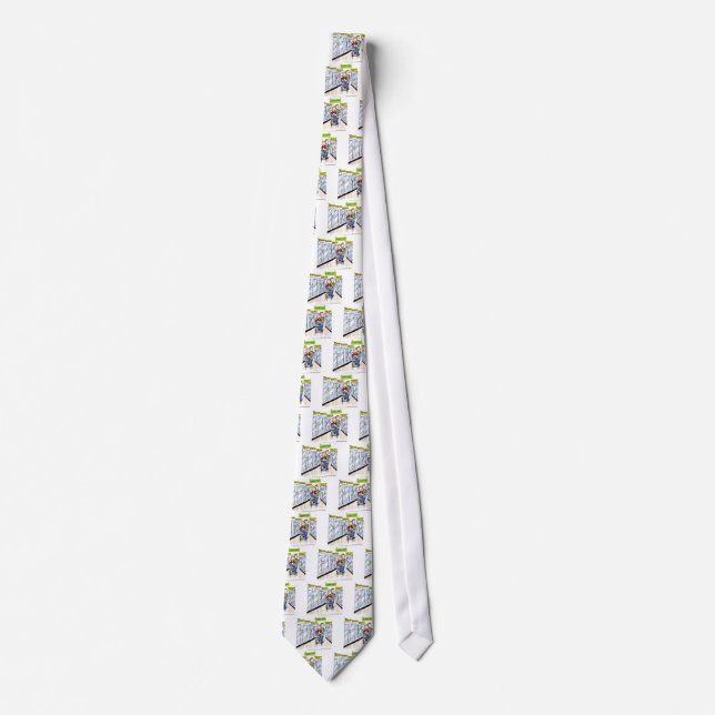 Walrus Frozen Food Section Funny Tie (Front)