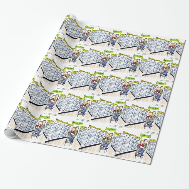 Walrus Frozen Food Section Funny Wrapping Paper (Unrolled)