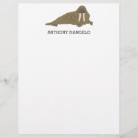 Walrus Graphic Personalised Writing Paper
