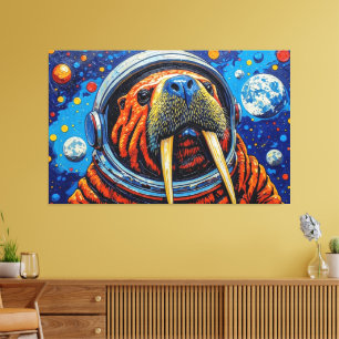 WALRUS IN SPACE-5 CANVAS PRINT