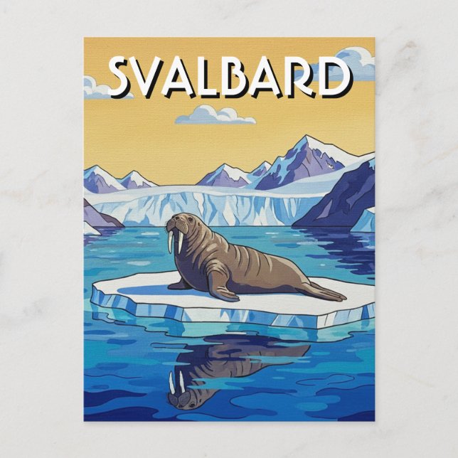 Walrus in Svalbard Norway Postcard (Front)