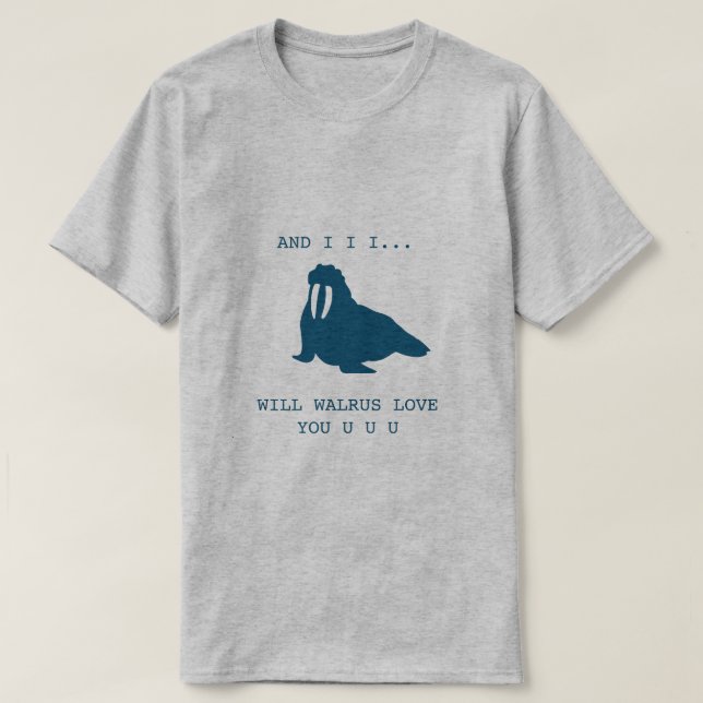 Walrus Love T-Shirt (Design Front)
