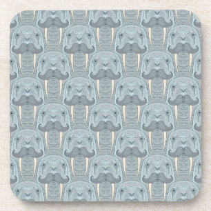 Walrus Moustache Pattern Coaster