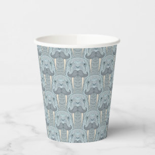 Walrus Moustache Pattern Paper Cups