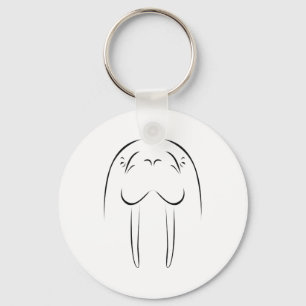 Walrus Outline Key Ring