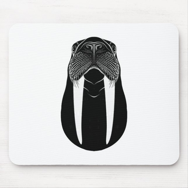 Walrus Silhouette Mouse Pad (Front)