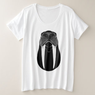 Walrus Silhouette Plus Size T-Shirt