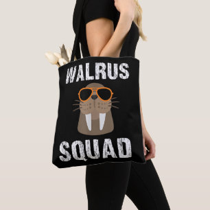 WALRUS SQUAD CUTE FUNNY SEA ANIMAL LOVER TOTE BAG