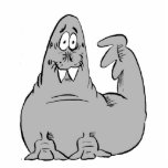 Walrus Statue Standing Photo Sculpture<br><div class="desc">Nifty Walrus figurine!</div>