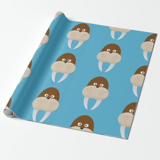 Walrus Wrapping Paper (Unrolled)